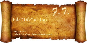 Fülöp Tas névjegykártya